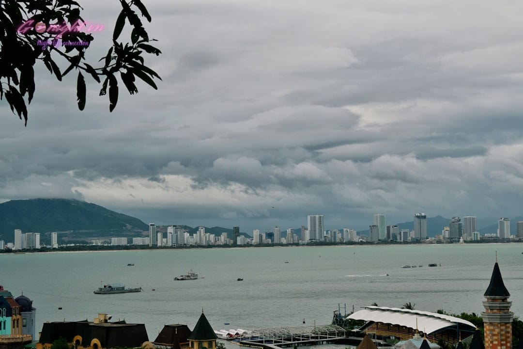 beautiful nha trang city coastline vietnam
