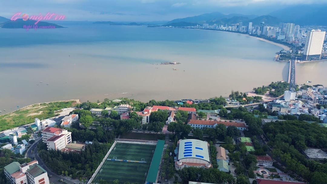 dam market nha trang local market aerial view