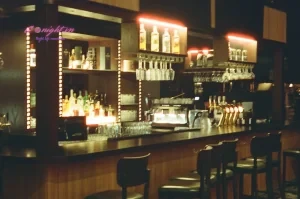elegant cocktail on a dark bar counter 1776946672