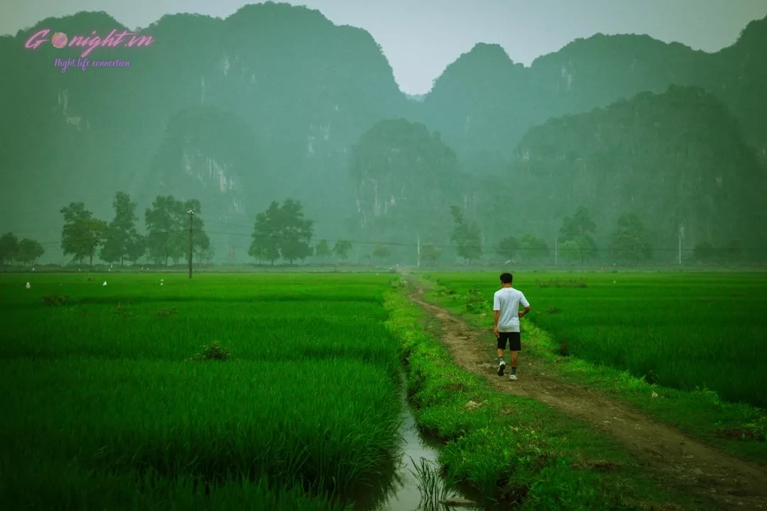 person on dirt pathway
